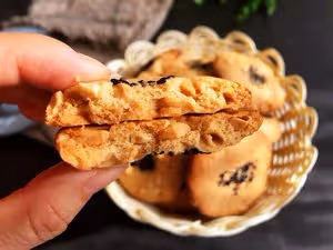普通麵粉花生桃酥餅乾，低油少糖，適合新手的烘焙零食