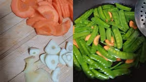 荷蘭豆白玉菇～鮮味小炒