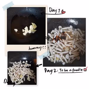 荷蘭豆白玉菇～鮮味小炒