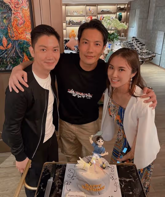 楊千嬅小5歲老公慶生,與富婆們合影站C位,妻子內地忙工作缺席
