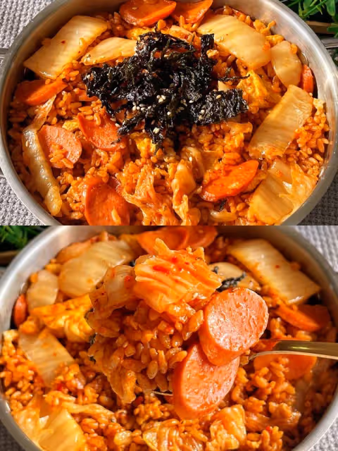 韓式泡菜炒飯‼️你們一定要試試～香到爆🆘