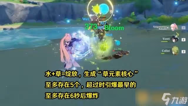 《原神》草水反應綻放效果分享