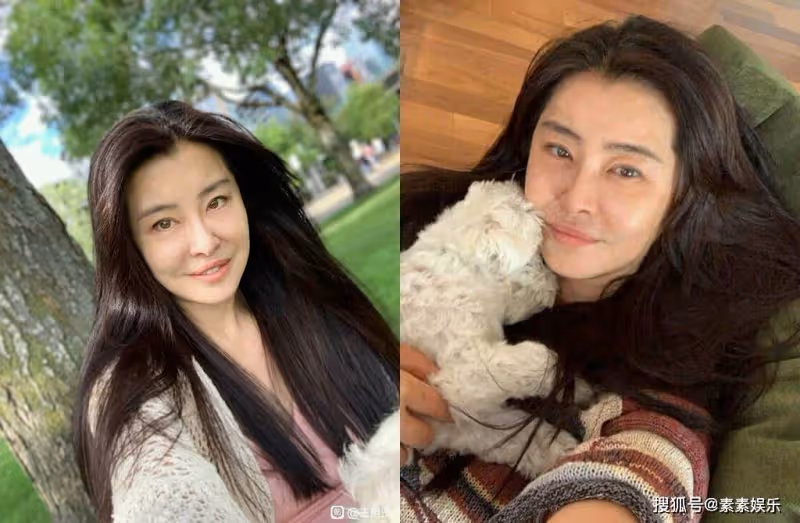 55歲王祖賢近照變化大,素顏狀態優雅,在寺廟內雙手合十祈福
