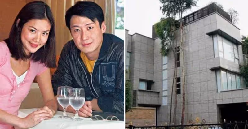 曬曬黎明在香港住的房子，外觀霸氣十足，院子種著參天大樹，比他家四層樓都要高