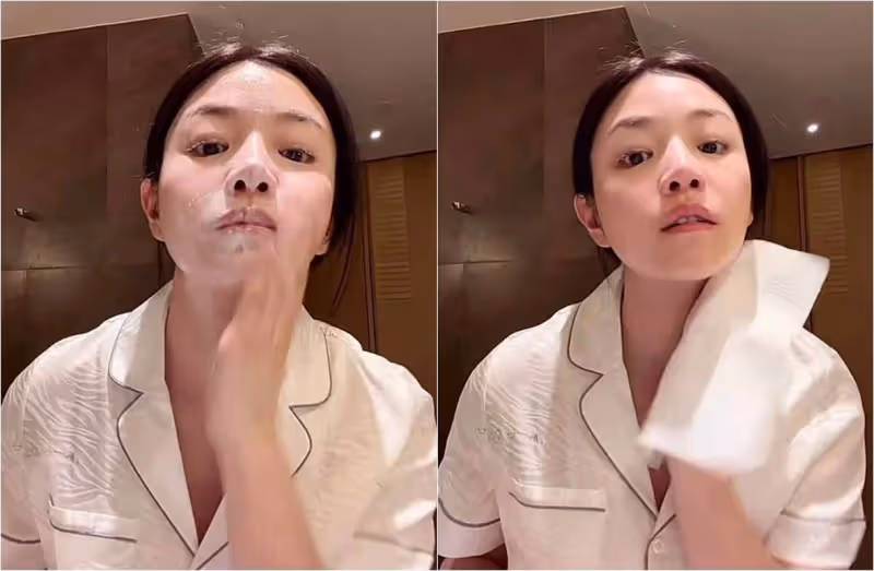 39歲陳妍希拍片曝光「 粗暴卸妝法」　素顏狀態驚呆網民