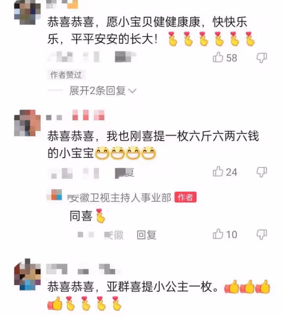 安徽台美女主持亞群喜得千金!40歲高齡生女,老公身份至今成謎