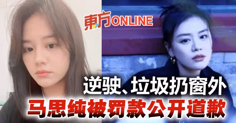 逆向行駛、垃圾扔窗外被罰款　馬思純致歉：是我不對