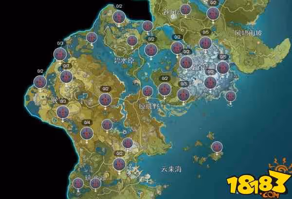 原神璃月所有機關挑戰在哪 璃月所有機關挑戰地圖一覽