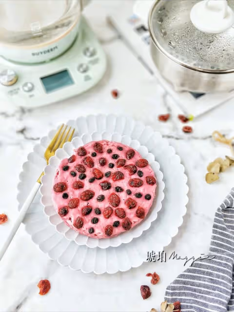 蔓越莓紫薯發糕#北鼎養生壺食譜#