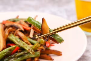 長豇豆炒香乾，配飯完美