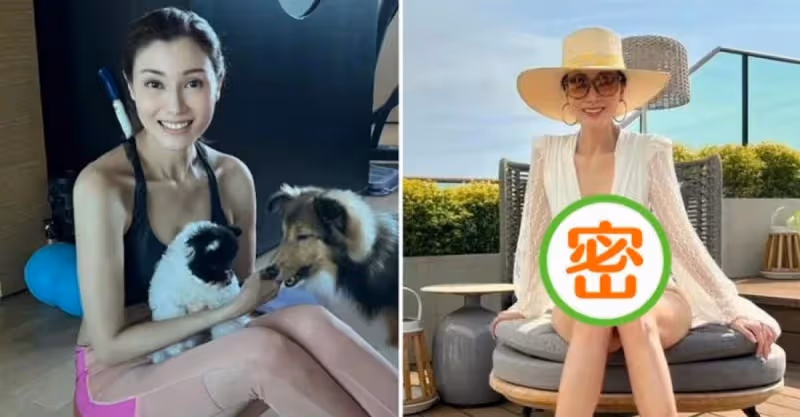 52歲李嘉欣曬比基尼照！深V設計露事業線，泳裝太緊勒顯細腰，網友：風采不減當年