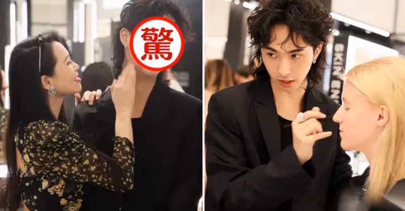 伊能靜曬與兒子活動合照！哈利一身黑西裝配卷髪帥氣十足，五官清秀不輸明星媽媽，母子同框超養眼