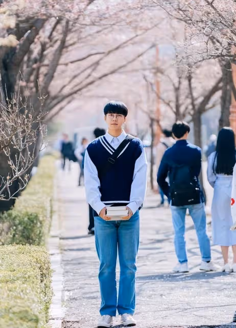 （依法相愛）李升基&李世榮變乖巧大學生&美貌校花，櫻花樹下告白