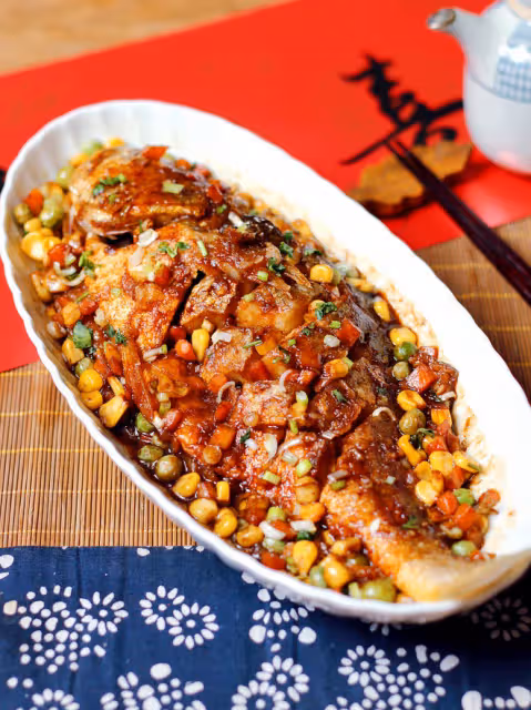 什錦紅燒魚，年夜飯必備，醬香下飯，老幼皆宜