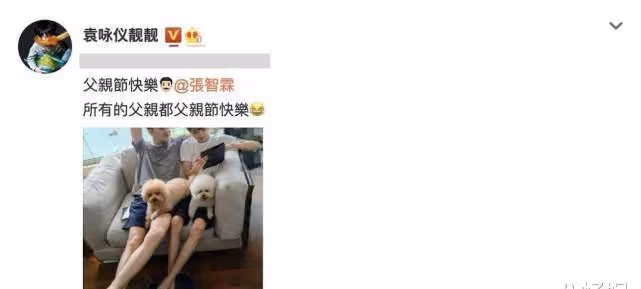 袁詠儀帶兒子魔童探班老公張智霖,一家三口開香檳慶節日超幸福