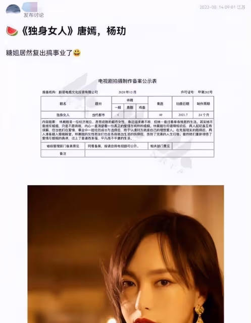唐嫣線下活動延期舉行,本人曬照為粉絲團慶生,進組計劃也有眉目