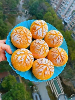 南瓜麻薯蜜豆包