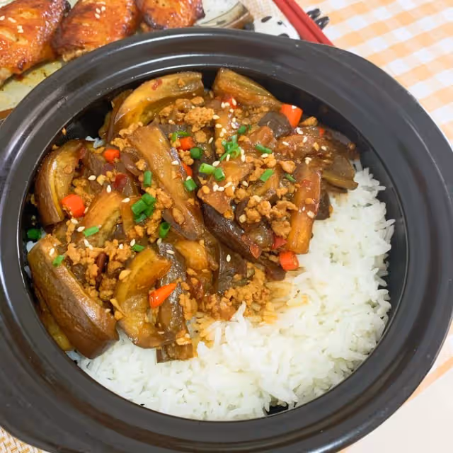 少油版🍆肉沫茄子蓋澆飯