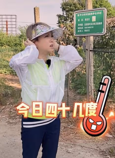 55歲港星湖南縣城擺攤賣水果，40度戴草帽似村婦，賣力吆喝無人買