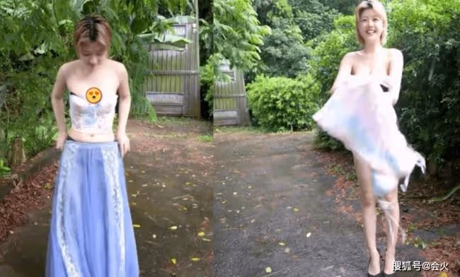 女網紅野外樹林脫衣換裝 被蚊子瘋狂叮咬