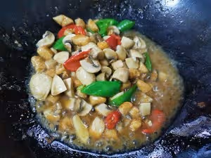 低脂菜~口蘑炒雞丁
