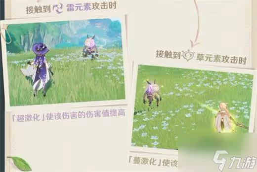 原神草系元素反應效果一覽