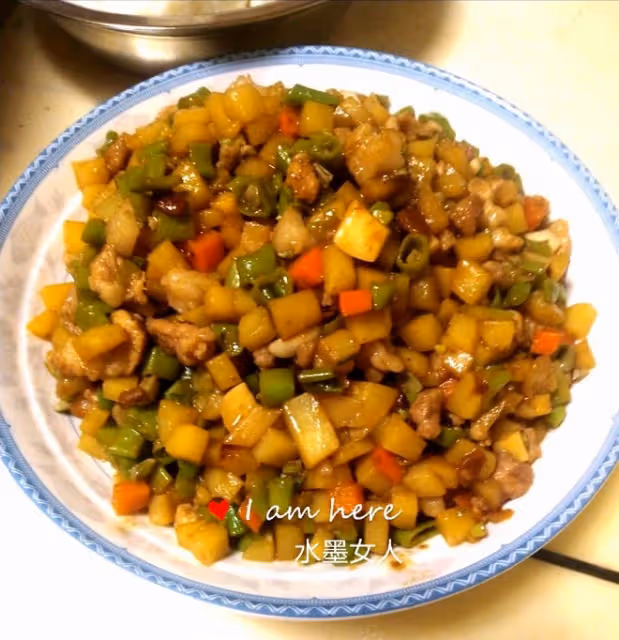 肉沫豆角土豆，簡單易上手炒菜，米飯好搭檔
