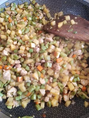 肉沫豆角土豆，簡單易上手炒菜，米飯好搭檔