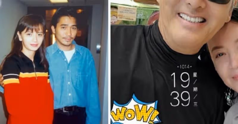 曾華倩偶遇周潤發買菜！靠男神肩膀「表情超嬌羞」66歲發哥「兩鬢全白氣場足」甜喊：有幸合作過
