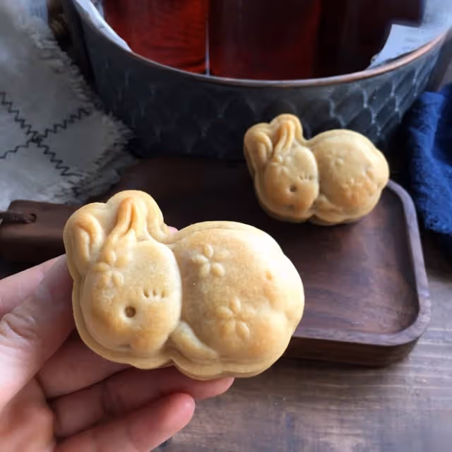 萌萌噠小兔嘰廣式蓮蓉月餅