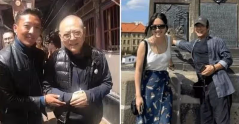 59歲李連杰攜家人歐洲靜修！身形消瘦狀態回春，小女兒身材火辣顏值高，繼承了利智的強大基因