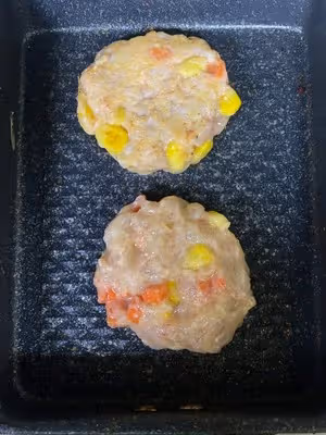 【女兒極力推薦】顆粒感玉米胡蘿蔔蝦餅早餐搭檔滿口蝦肉健身減脂