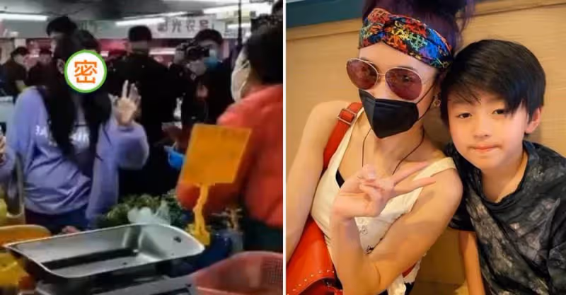 張柏芝現身菜市場！買肉被免費送，開舊車送兒子上學，家裡車庫亂成一片，網友：生活太接地氣