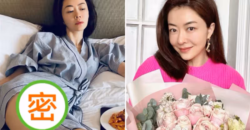 41歲熊黛林近照曝光！穿浴袍秀美腿，女人味十足，網友：美得不可方物