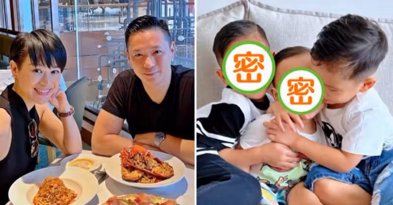 胡杏兒放假回家多約會！陪老公孩子享受家庭樂，三個兒子「模樣」如復制粘貼