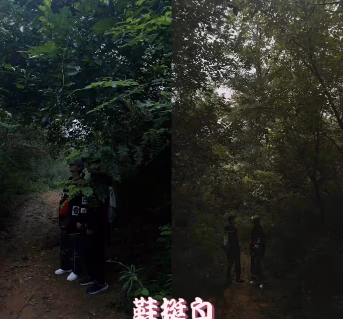 鹿晗鄧超秋遊,什麼地方,那麼涼快