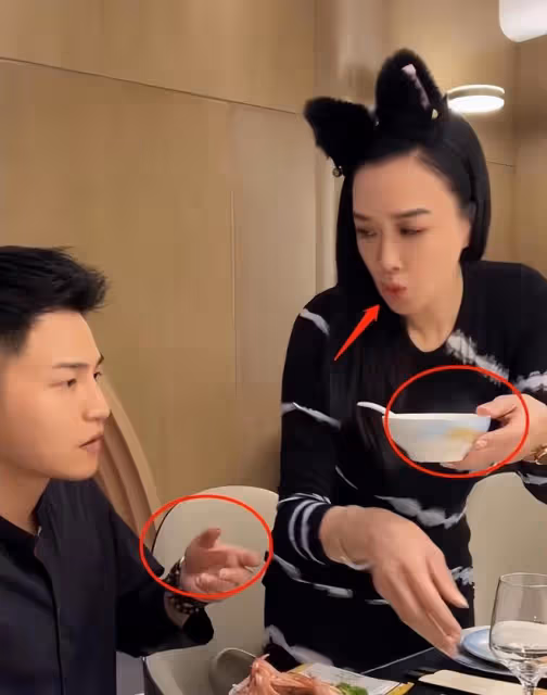 鍾麗緹陪異性吃飯,飯桌上為其夾菜盛湯,張倫碩醋罈子被打翻
