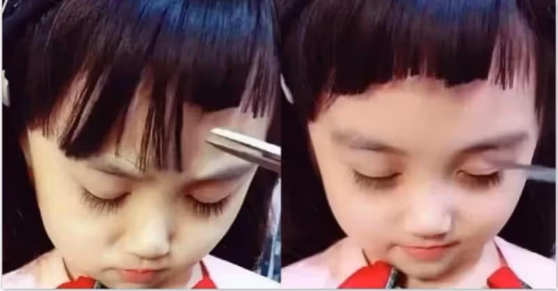 給女兒剪「狗啃式」劉海！媽媽一刀下去美感全無　睜開眼後「顏值飆升」網讚：眼睛拯救了一切