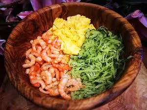 黃瓜雞蛋蝦仁水餃