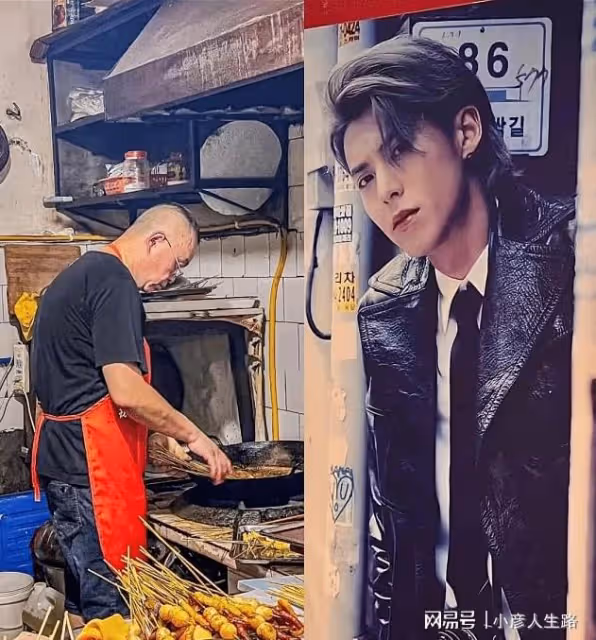 王鶴棣爸爸炸串店成網紅打卡店，看到棣爸顏值，粉絲：基因錯了？