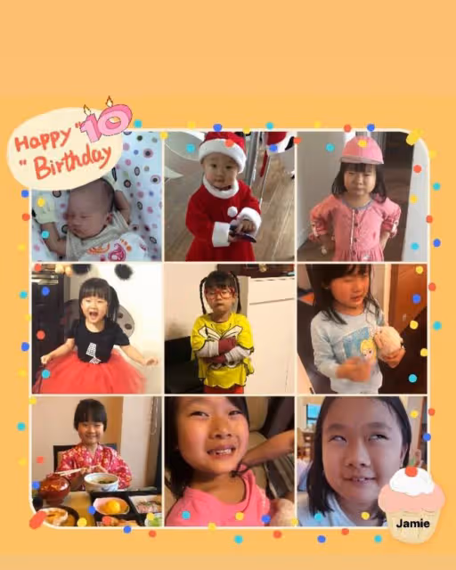 文頌嫻夫婦為愛女慶祝生日，富商老公帥氣十足，10歲女兒太像爸
