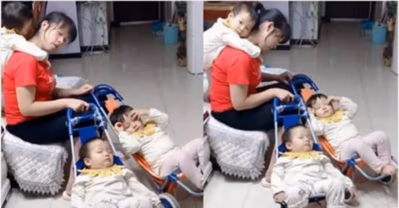三倍辛苦，妻子產下3胞胎和婆婆一起顧卻常抱怨好累， 丈夫下班提前回家眼前一幕讓他愧疚：錯過她了