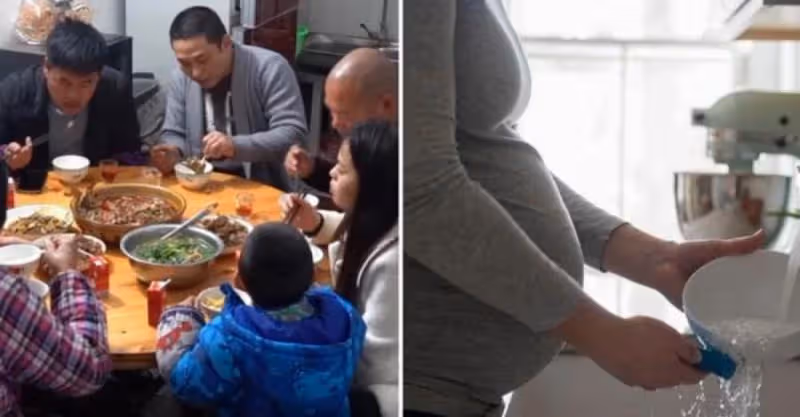 兒媳是外人，婆家8口人齊聚其樂融融，指揮孕媳一人洗碗做飯，岳母見狀怒喊：馬上失婚