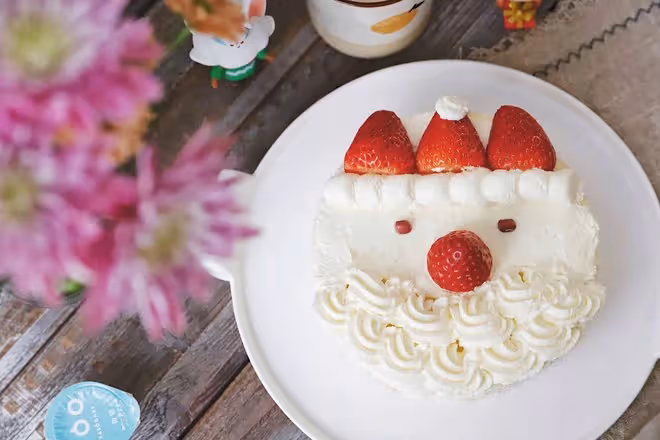 聖誕老人🎅草莓🍓蛋糕~快手版