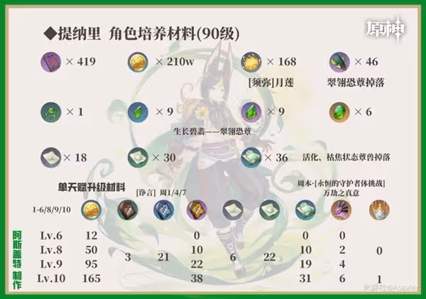 《原神》提納里一圖流培養攻略