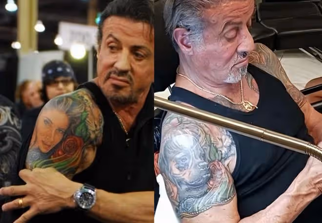 76歲史泰龍3度離婚！被指隱瞞財產，手臂上妻子頭像紋身已換成狗