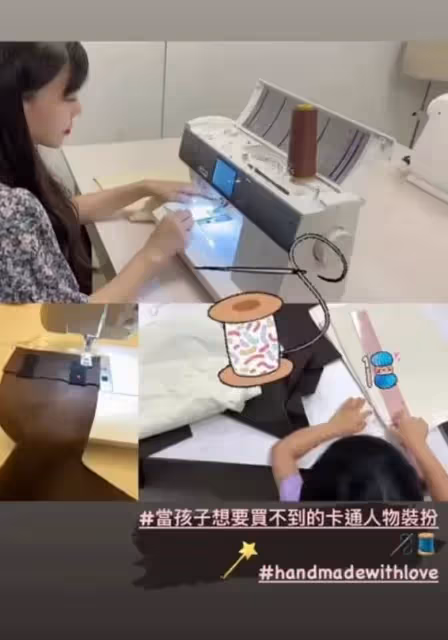 李靚蕾為孩子親手車衣曬母愛　獲贊高招反擊王力宏