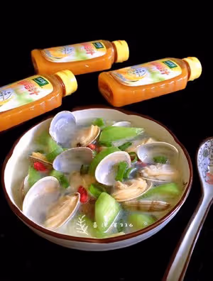 絲瓜蛤蜊湯——太太樂鮮雞汁快手菜