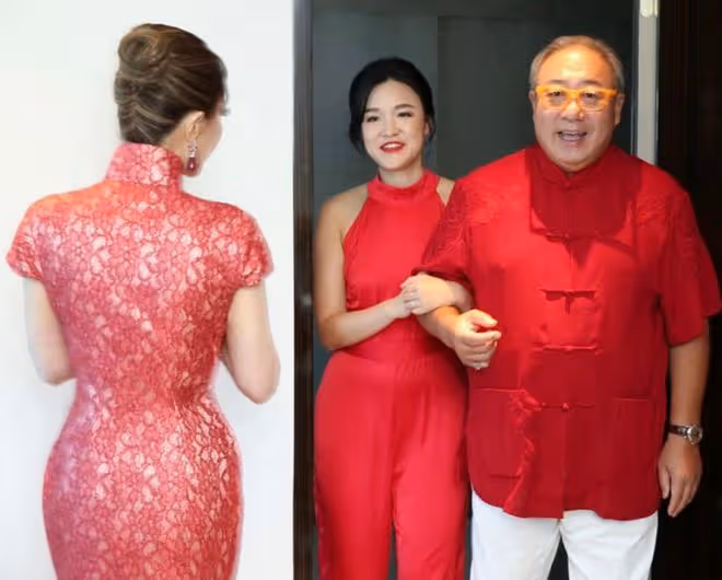 名媛薛芷倫榮升岳母!女兒戴14隻金鐲出嫁,馬清偉穿紅衣好喜慶