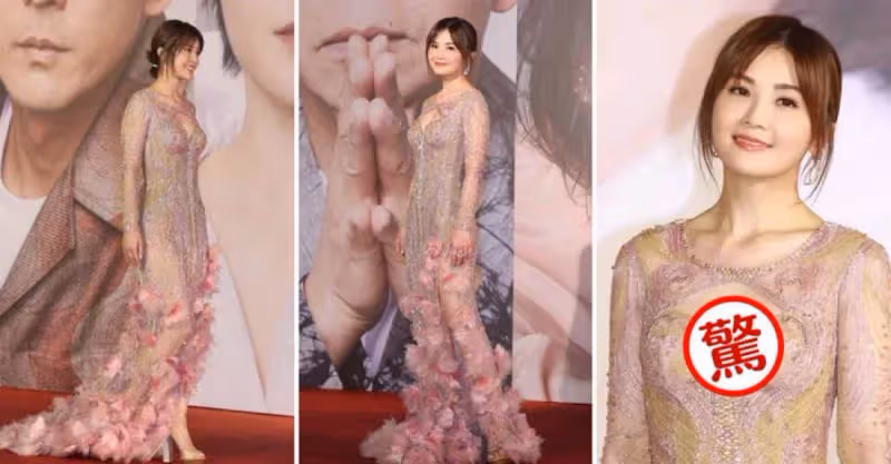 阿Sa個子不高但「比例勻稱」！微透粉長裙也能駕馭，網贊：穿得飽滿又優雅！